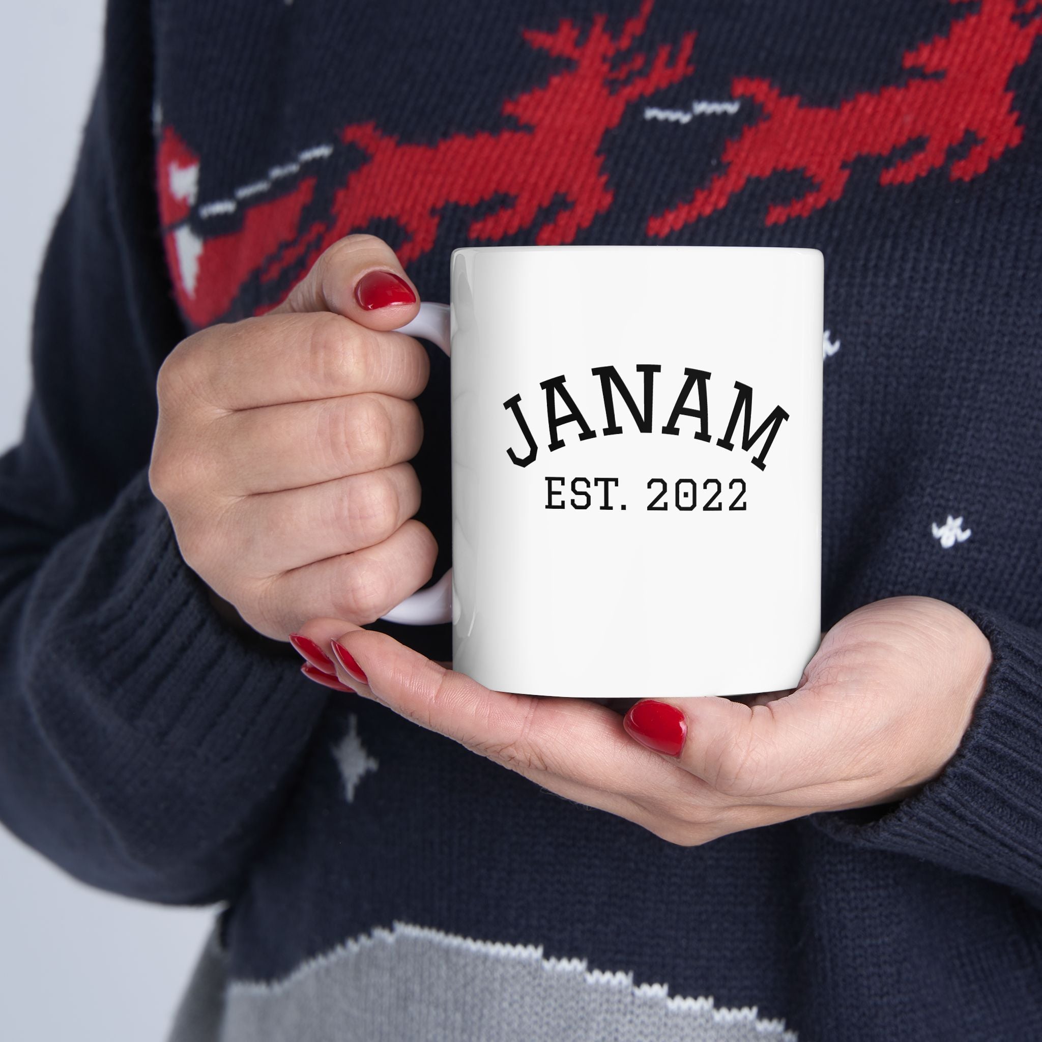 Personalized Janam Ceramic Coffee Cup (11oz/15oz)